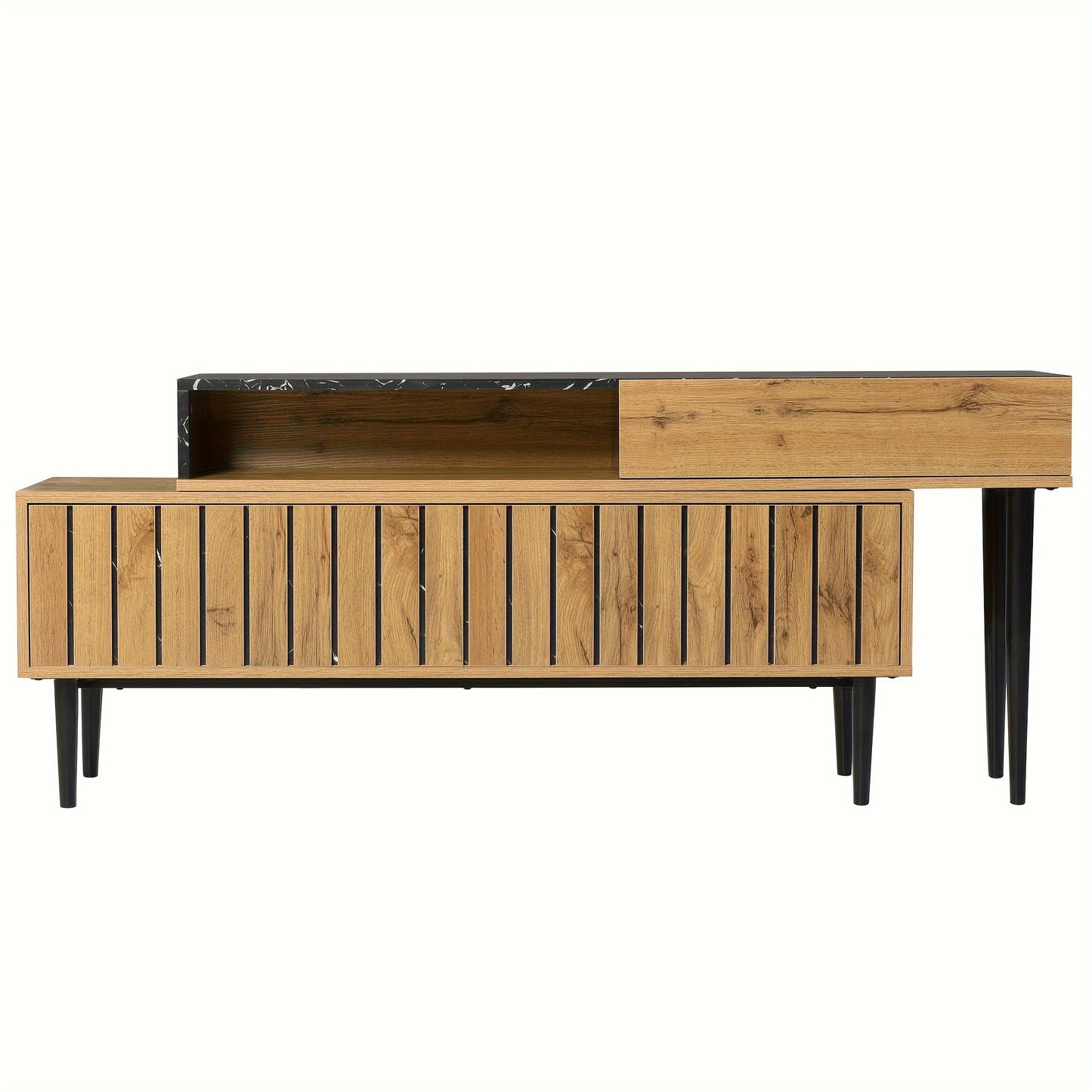 Tv Meubel – TV Kast – TV Dressoir – TV Meubelen – TV Kasten – Hardhouten Nerfstructuur – Compact Met Ruime Opslag