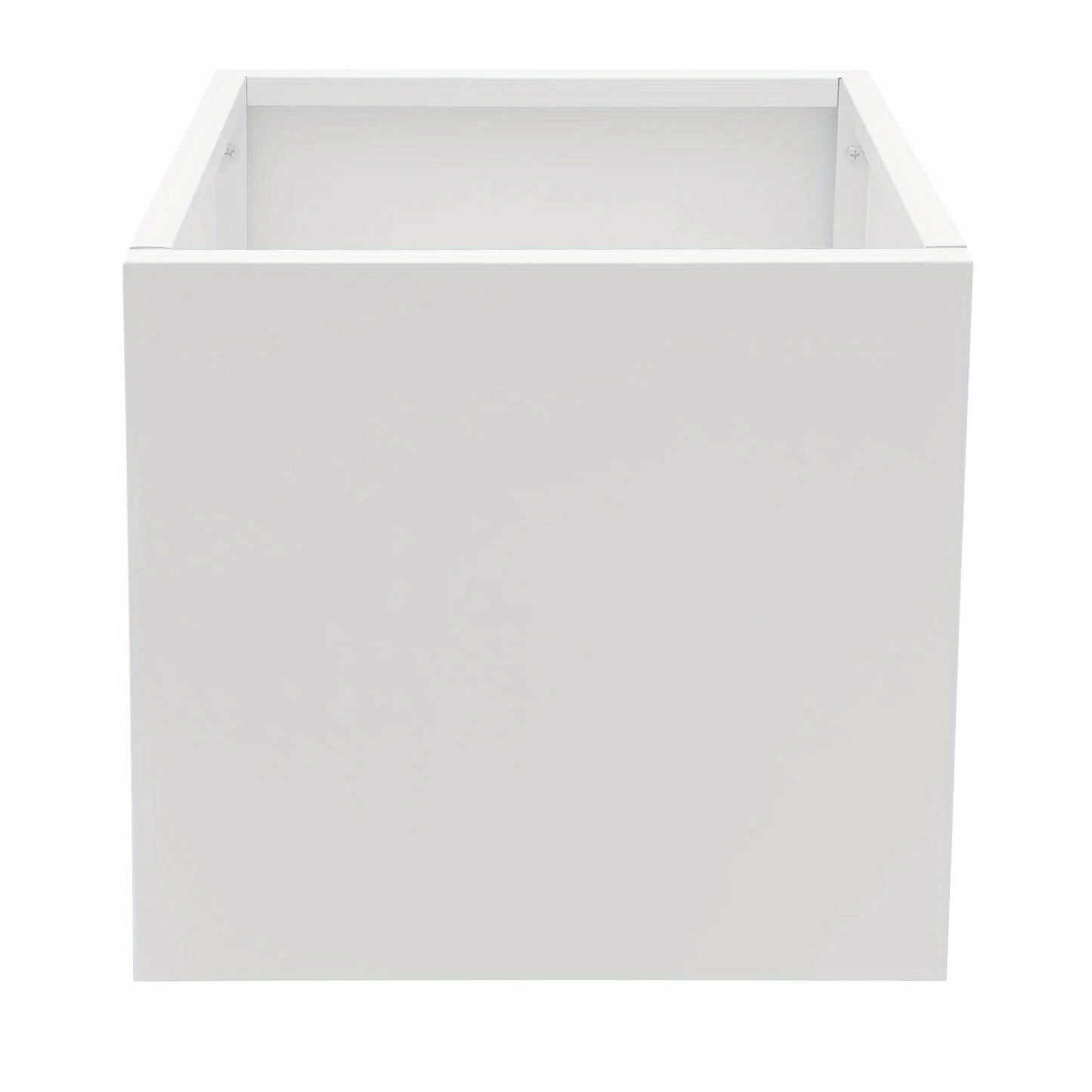 Metalen plantenbak – Plantenbak vierkant – Bloembak – Tuinbak – Plantenpot – Weerbestendig staal – 50,8 x 50,8 x 50,8 cm – Wit