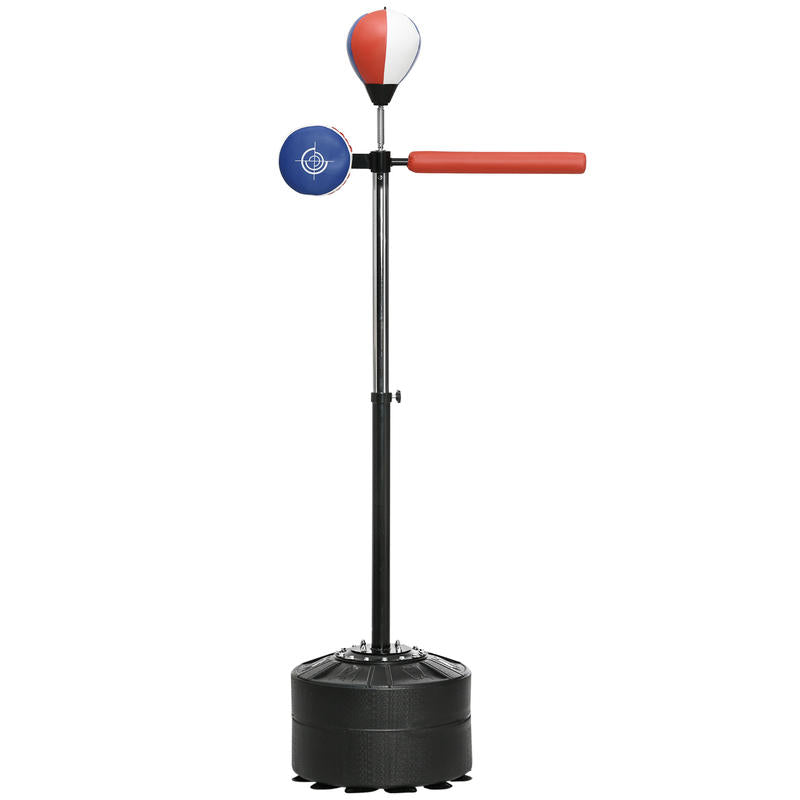 SPORTNOW Boxing Stand, Height Adjustable, Reflex Bar, Mitts, Speedball, Fillable Base, 80.5 x 48 x 163-205cm, Exercise Equipment For Home Workout, Exercise Equipment, Exercise Equipment For Women, Exercise Equipment For Men,