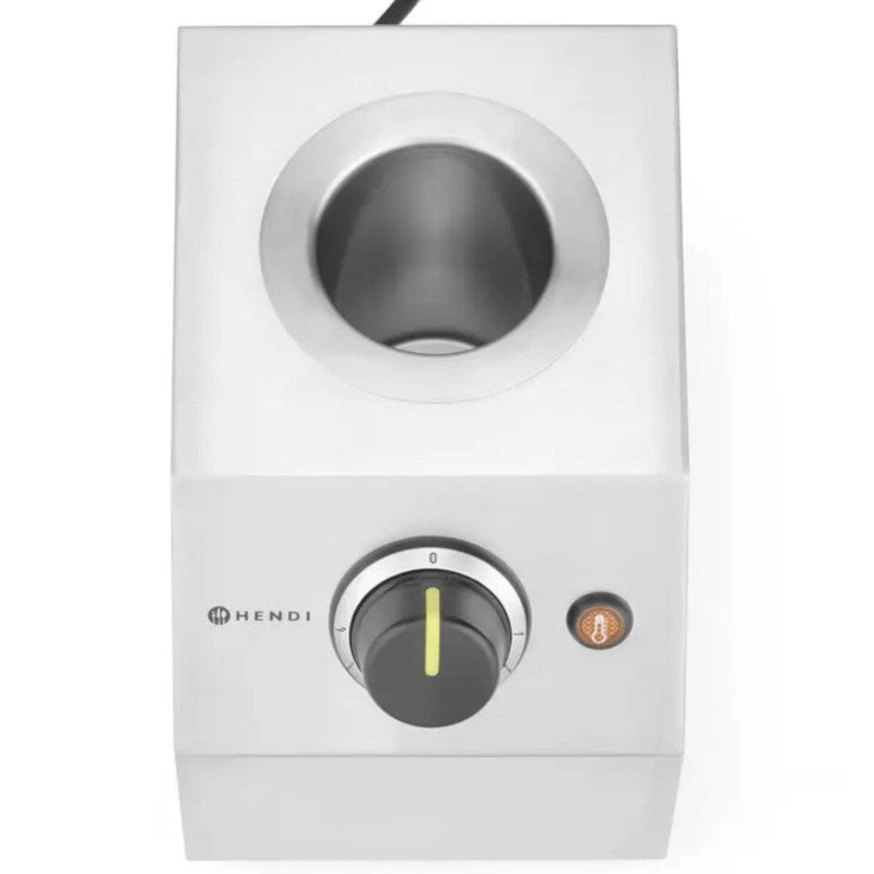 Chocoladesausverwarmer – Sausverwarmer – Chocoladefondue apparaat – Fonduepan – Warmer – RVS behuizing – 650 ml fles – 200 Watt – Temperatuurregelaar 6 standen