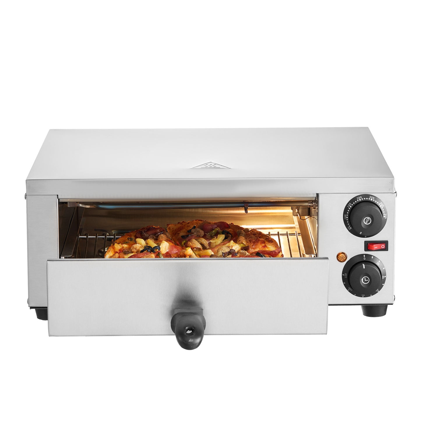Pizzaoven – Elektrische Oven – Pizzamaker – Tafeloven – Gourmetoven – 12 Inch – 1500W Vermogen – Instelbare Temperatuur en Timer