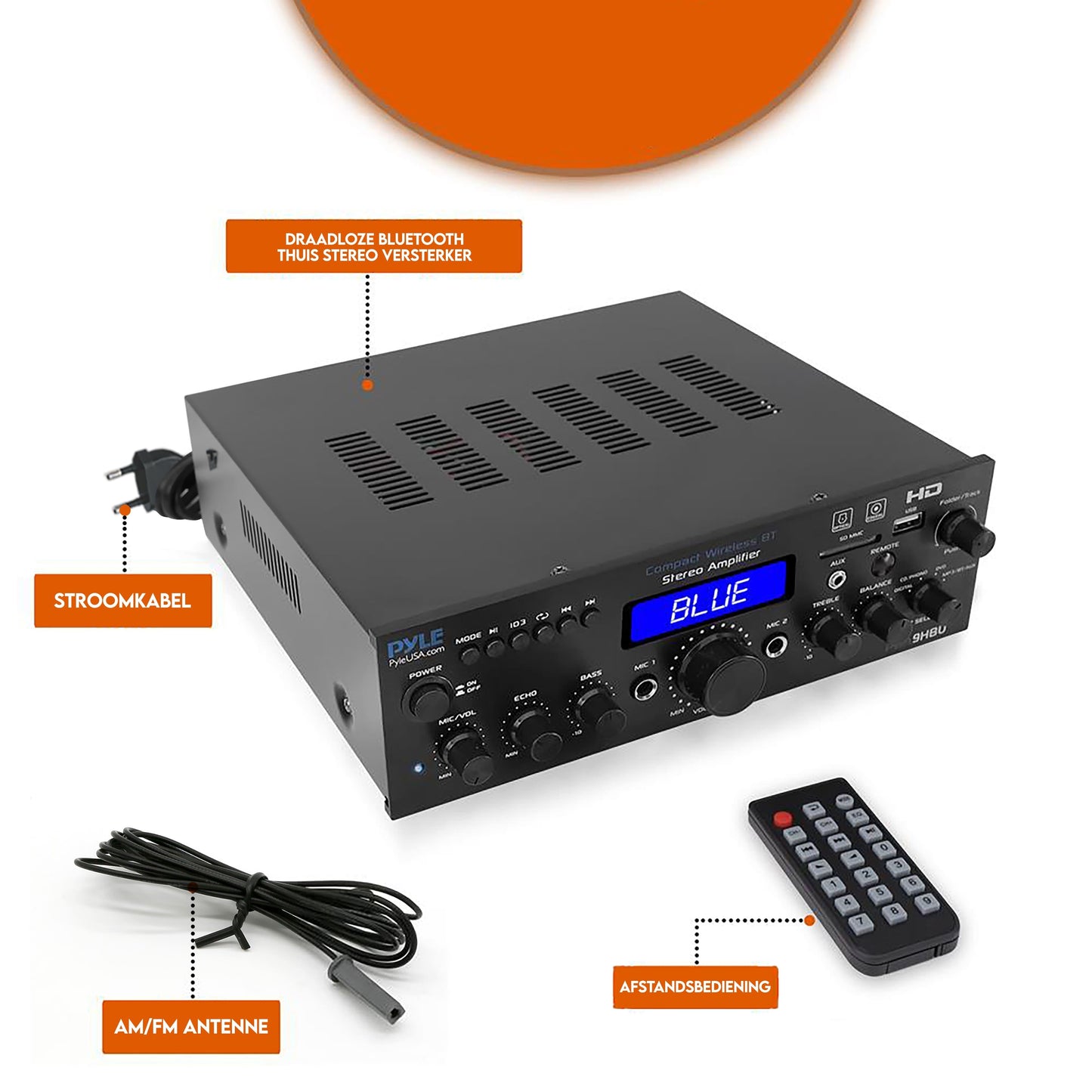 Versterker – Audioversterker – Stereoversterker – Multi-Channel Versterker – HiFi Versterker – 200W vermogen – Bluetooth en HDMI aansluitingen
