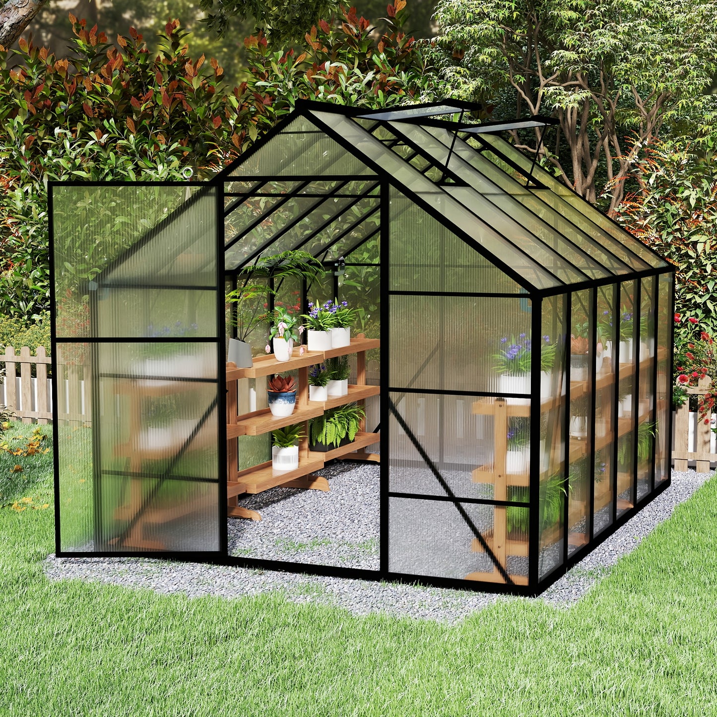 Tuinkas – Broeikas – Kweekkas – Serre – Foliekas – Aluminium Frame – Tunnel Deur – Stevig en Duurzaam – Eenvoudig Montage Zonder Gereedschap
