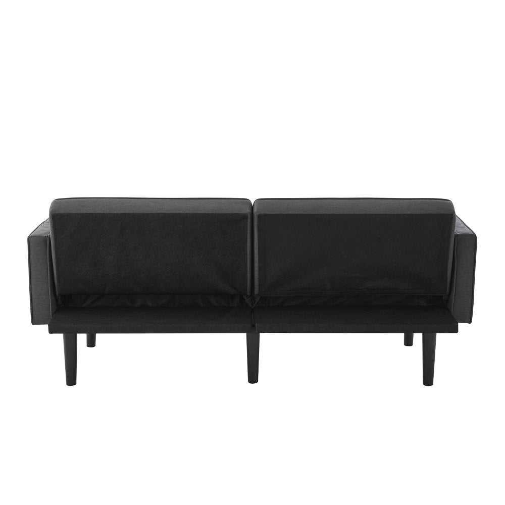 Versatile Adjustable Sofa Bed, Double Couch, Independently Movable Double Backrest with Sleeping Feature, Cotton-Linen Blend Fabric, High-Density Foam Padding