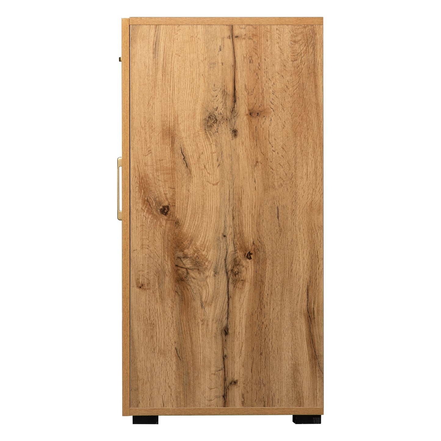 Sideboard – Dressoir – Tv-meubel – Buffetkast – Opbergkast – Houtlook Met Zwarte Accenten – 208x39,5x80 cm – MDF Met Melamine Coating