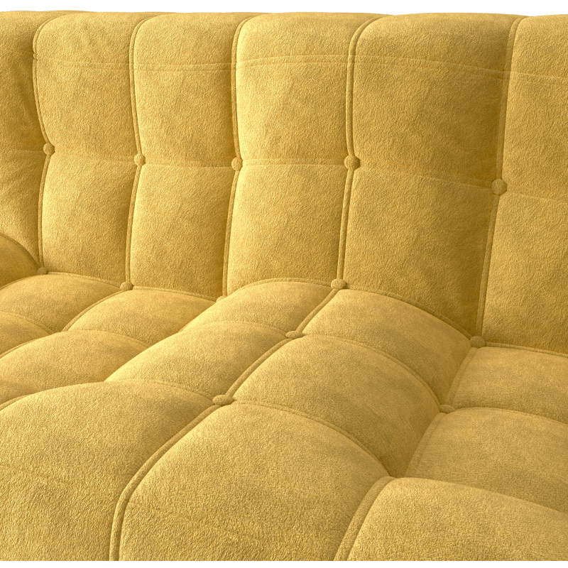 Zitzak – Beanbag – Loungestoel – Poef – Floor Sofa – Gele Flanellen Bekleding – Antislip Onderkant – Comfortabel & Makkelijk Schoon Te Maken