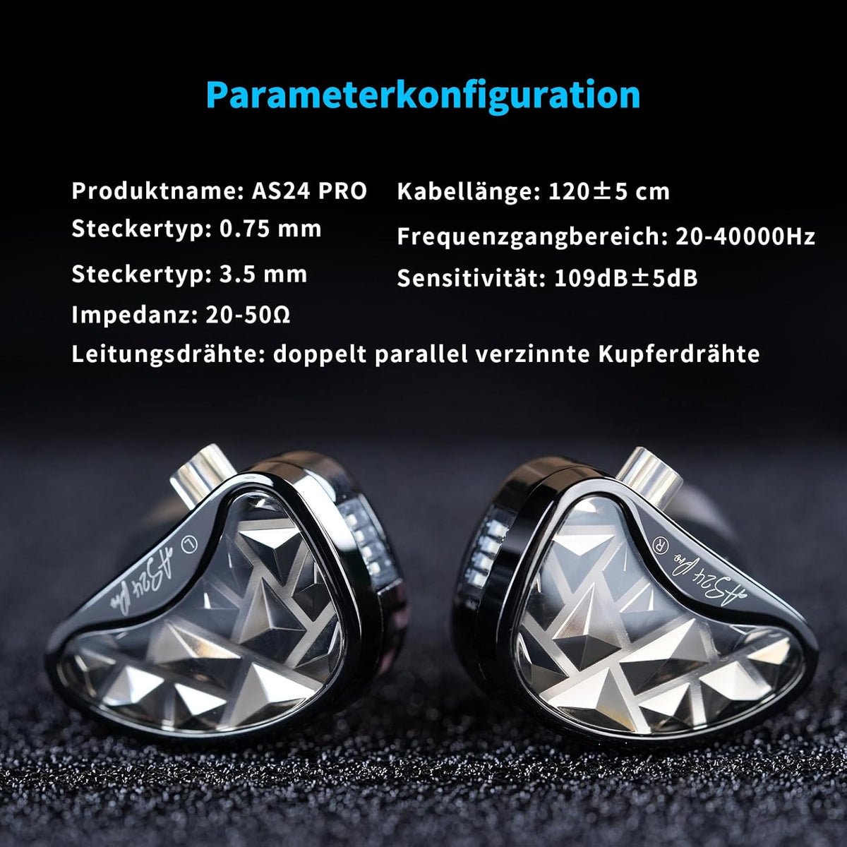 In-Ear Monitor – IEM – In-Ear Hoofdtelefoon – Studio-Oordopjes – Monitor Oortjes – Zonder Microfoon – 8-Traps Instelschakelaar – Hifi-Geluid