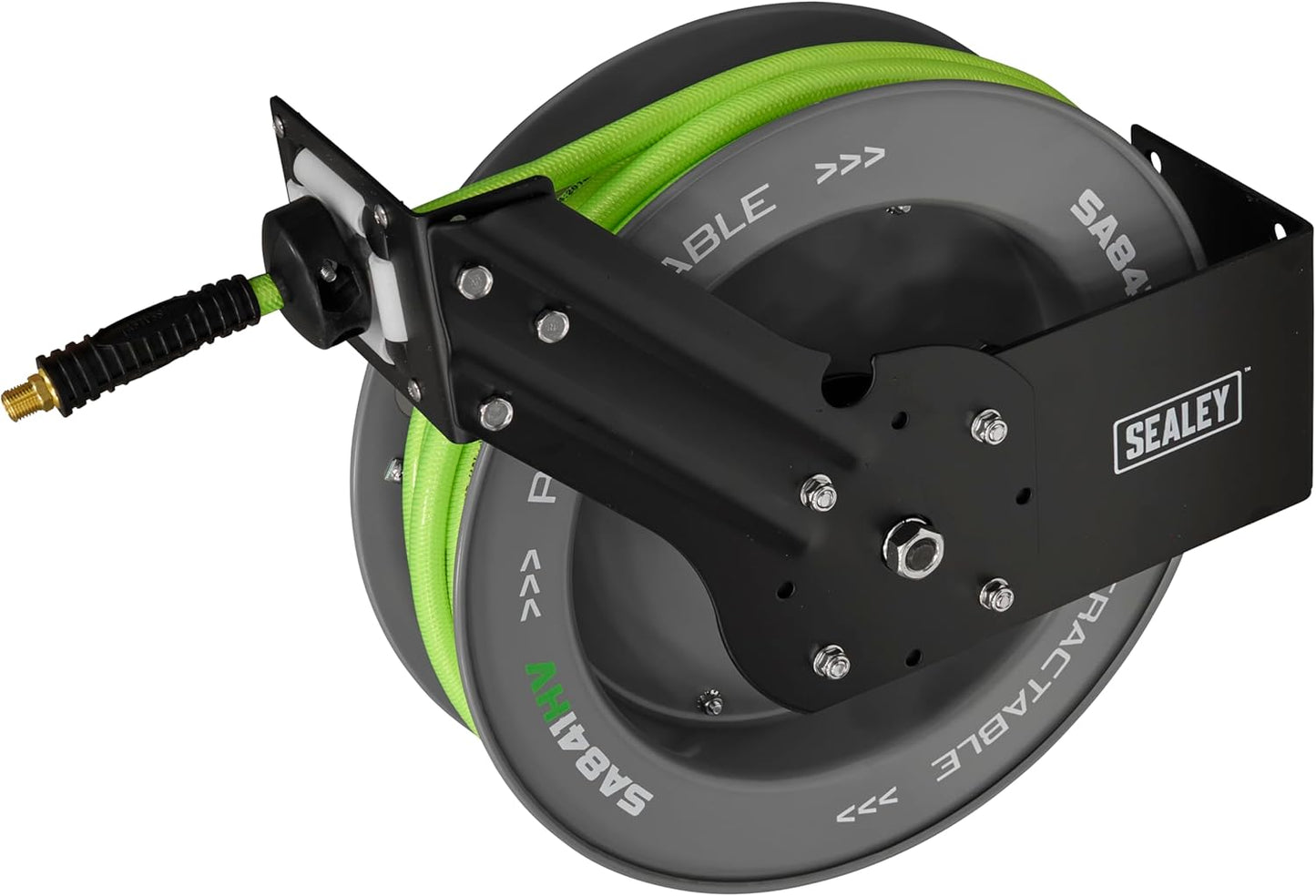 Bobine métallique flexible à air rétractable Sealey 15mtr 10 mm id haute visibilité tuyau d'tpr