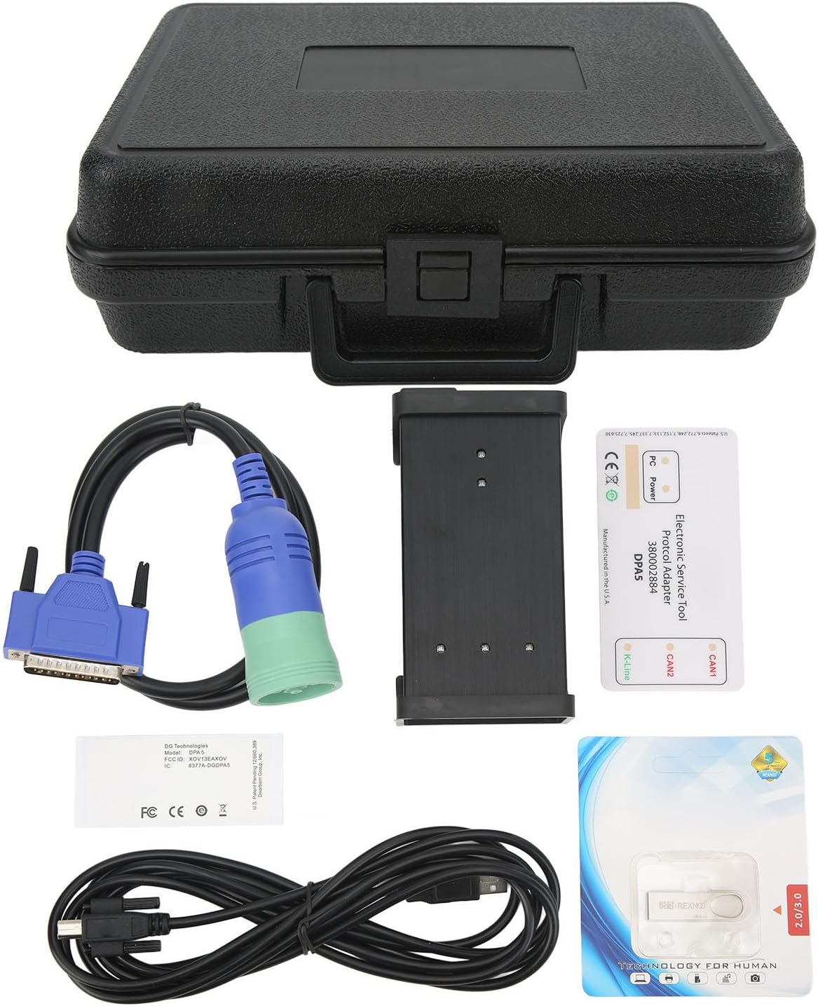 Truck Scanner, Automotive Engine Code Scanners voor CNH DPA5 Heavy Duty Truck Scanner Code Reader Full System Diagnostic Tool voor Trailer Bus Wiellader Graafmachine