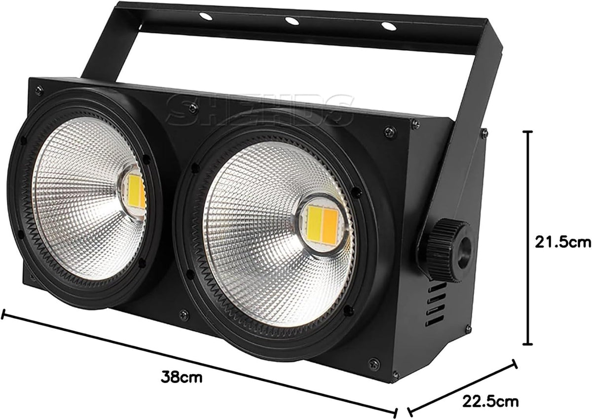 SHEHDS LED COB 2eyes 2x100W Warm Wit Blind Verlichting DMX podiumverlichting effect DMX-controller club show nacht DJ disco SHEHDS podiumverlichting