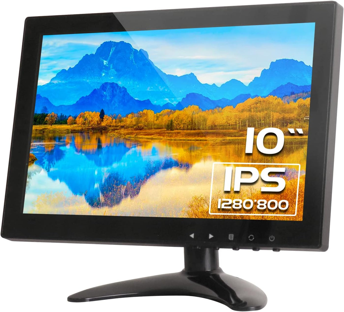 HDMI CCTV-monitor 10.1 inch IPS LCD Full HD-scherm 1280x800 Randloos met AV/VGA/HDMI/BNC/AUX/Audio-poorten Ingebouwde luidspreker voor Raspberry Pi Home Security Monitor CCTV PC-weergave door wholev