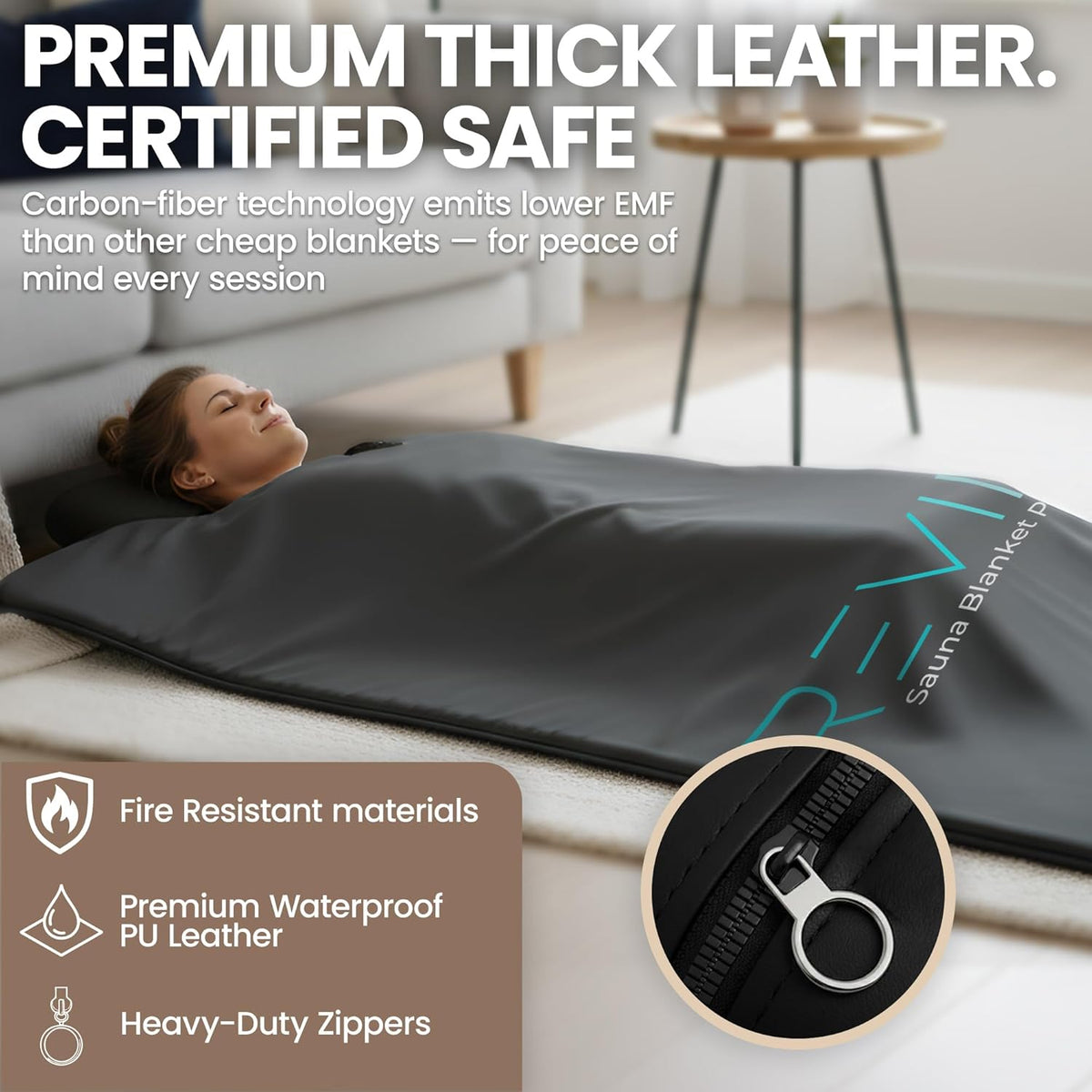 Portable Sauna Blanket with Bonus Cotton Inlay Towel - V2.0 Major Upgrades! Premium Far Infrared Sauna Blanket for Detoxification - Sauna Blanket, Infrared Saunas for Home with Temperature Range of - QUORE
