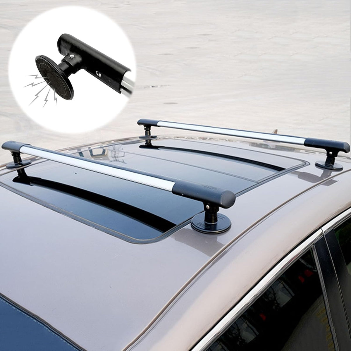 Magnetisme Dakbagagedrager voor auto's, universele aluminium dakdragers, in lengte verstelbaar, voor kajak, surfplank, kano, snowboard, paddle board (2 stuks, 100-115 cm)