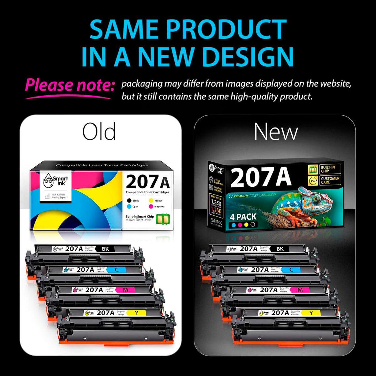Smart Ink Compatibele toner met chip voor HP 207A 207X (zwart cyaan magenta geel) als vervanging voor Color Laserjet Pro MFP M282nw M283cdw M283fdn M283fdw Color Laserjet Pro M255dw M255nw