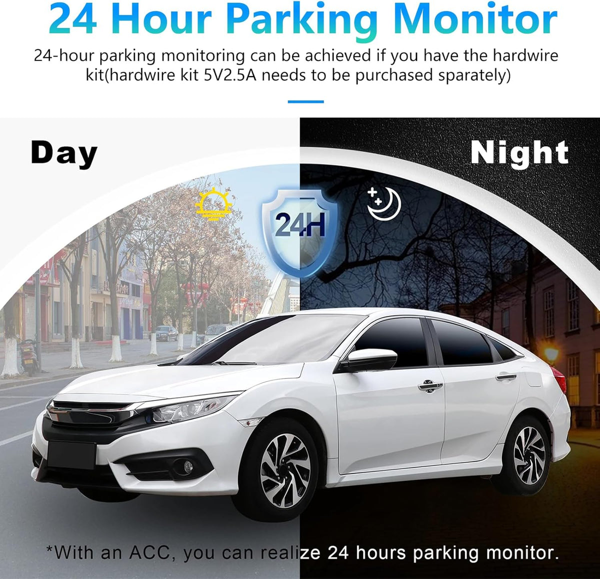Podofo Mirror Dashcam met draadloze Carplay, Android Auto met HD achteruitrijcamera 9,66 inch IPS touchscreen Dual 1080P achteruitkijkspiegel Dashcam Dash Cam auto, 2 gedeelde schermen, Bluetooth