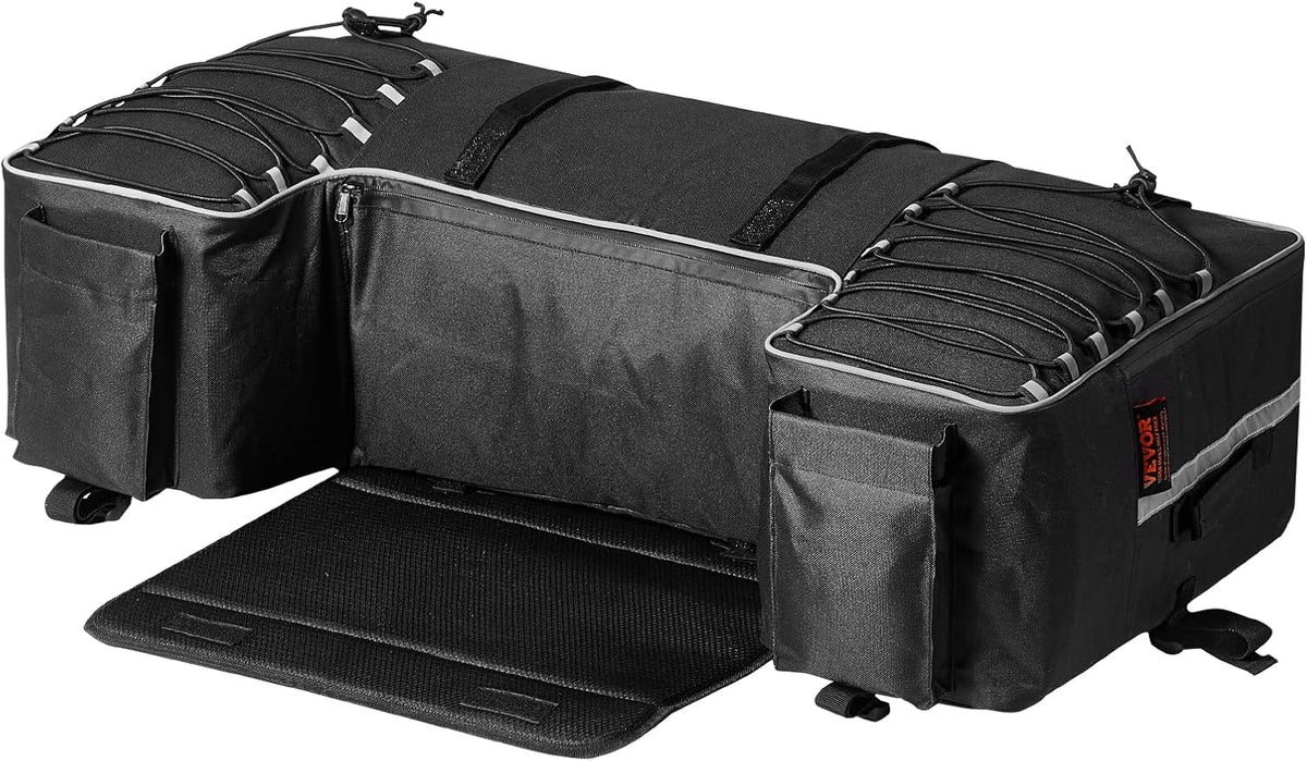 VEVOR ATV opbergtas achter, 60 liter ATV bagagetas met rugleuning en waterdichte hoes, geschikt voor de meeste ATV's met achterrekken, compatibel met ATV's, UTV, Can-Am voertuig