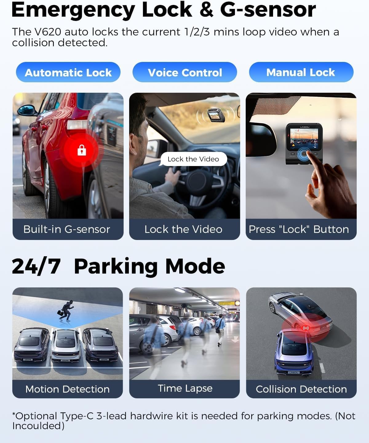 Dashcam Voor En Achter – Autocamera – Dashboardcamera – Auto Camera – Rijcamera – 4K Voorcamera En 1080P Achtercamera – WiFi, GPS En 64GB MicroSD-kaart