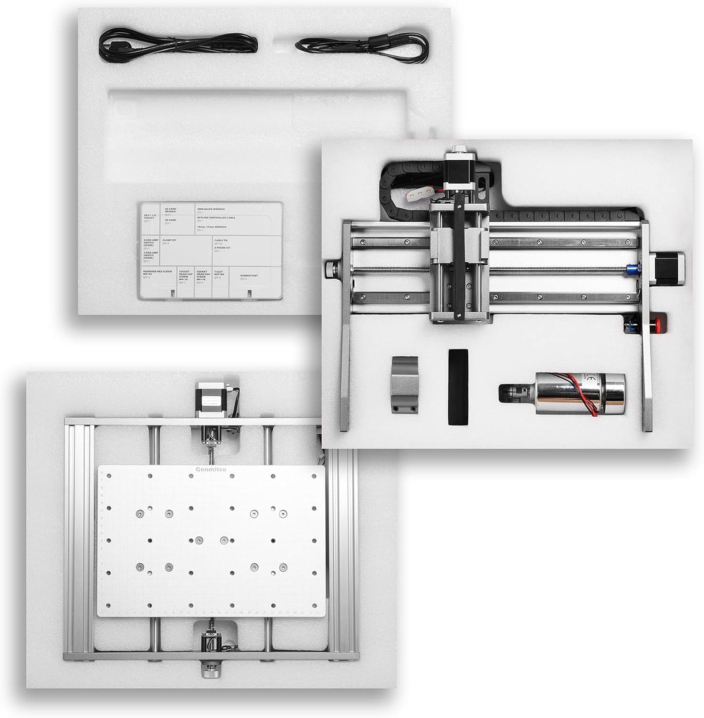 Genmitsu 3020-PRO MAX V2 CNC-freesmachine voor metaalsnijwerk en meer, GRBL-offline bediening, met eindschakelaars en noodstop, effectief XYZ-werkbereik 300 x 205 x 78 mm