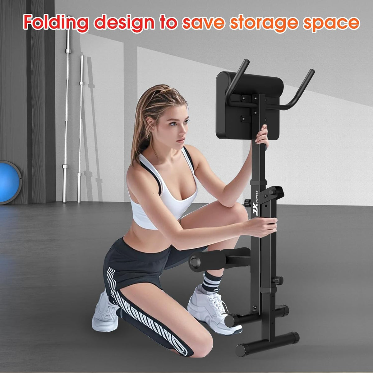 Hyperextension Bank – Roman Chair – Back Extension Bank – Rugtrainer – Fitnessbank – Verstelbare Hellingshoek – Inklapbaar & Ruimtebesparend