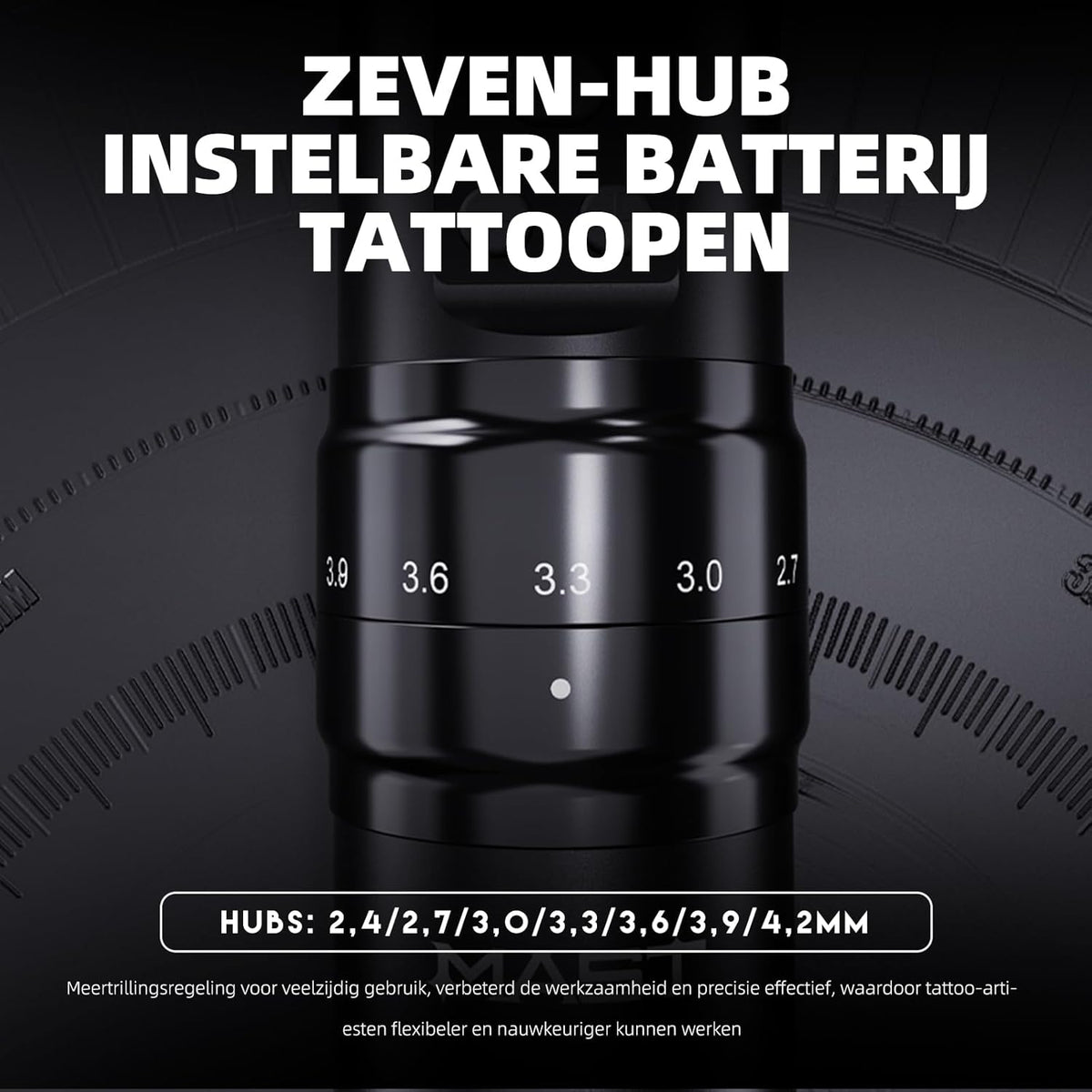 Mast Tattoo Fold2 Pro Wireless Tattoo Gun Rotary Pen Machine, Powerful Motor by Mcore, Smart Display, 7 Strokes Length for Pro Artists (WQP-076-10YMX)
