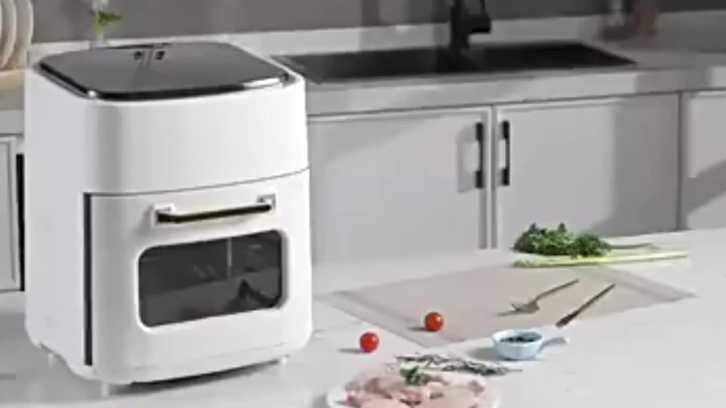 Heteluchtfriteuse – Airfryer – Friteuse – Oven – Heteluchtoven – 15 Liter – 6 Kookstanden – RVS 304
