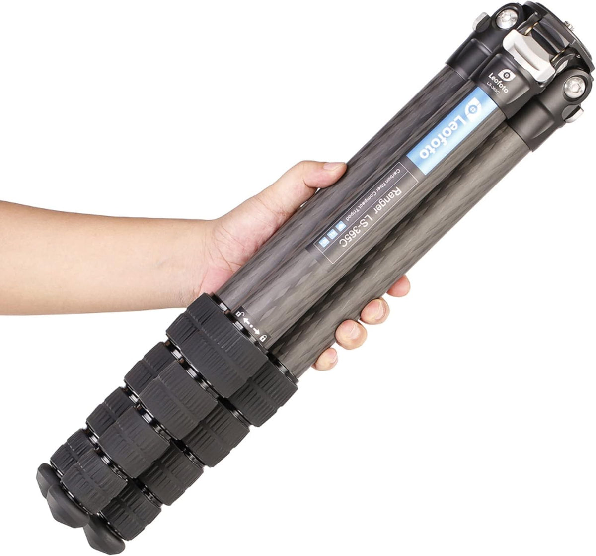 Leofoto - Ranger - Carbon Statief - Max. Hoogte: 48 cm - Min. Hoogte: 8 cm - Benen verstelbaar in 3 Hoeken - Ideaal voor Macrofotografie - LS-365C