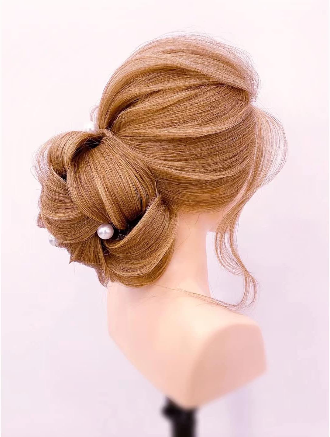 100% menselijk haar kosmetische mannequin hoofd hoofd hoofd praktische gevlochten stijl training kleuring bleken huidskleur krullen knippen haarelastiekjes (linnenkleuren)