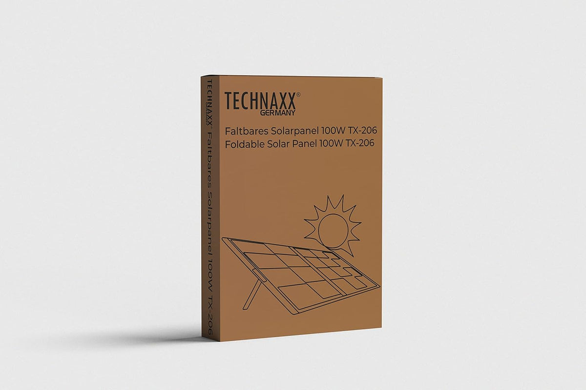 Technaxx Zonnepaneel, opvouwbaar, 100 W, TX-206, voor buiten, camping, balkon, enz., draagbare monokristallijne zonnelader voor alle gangbare krachtcentrales met USB-A/USB-C/XT60/DC7909/MC4/Anderson