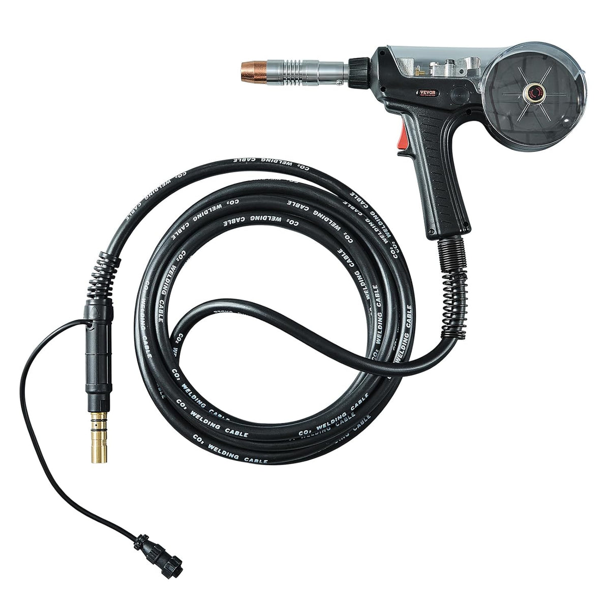 VEVOR Cable, 6 m, 200 A, Compatible with MIG Welding Machines Hobart lronMan 240, Suitable for Filled Welding Wires, Robust Aluminium 0.75 mm, 0.9 mm, Various Welding Tasks