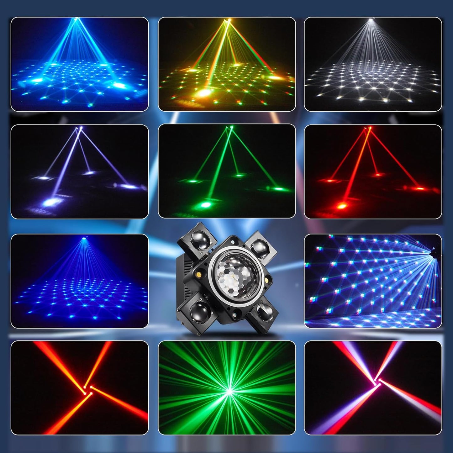 Disco Light Party Light, Moving Head XJG-102, LED RGB DJ Projector Muziek Gecontroleerde DJ Disco Lichten, DMX-effect Spotlight, voor KTV-reünie Bruiloft Verjaardag Halloween
