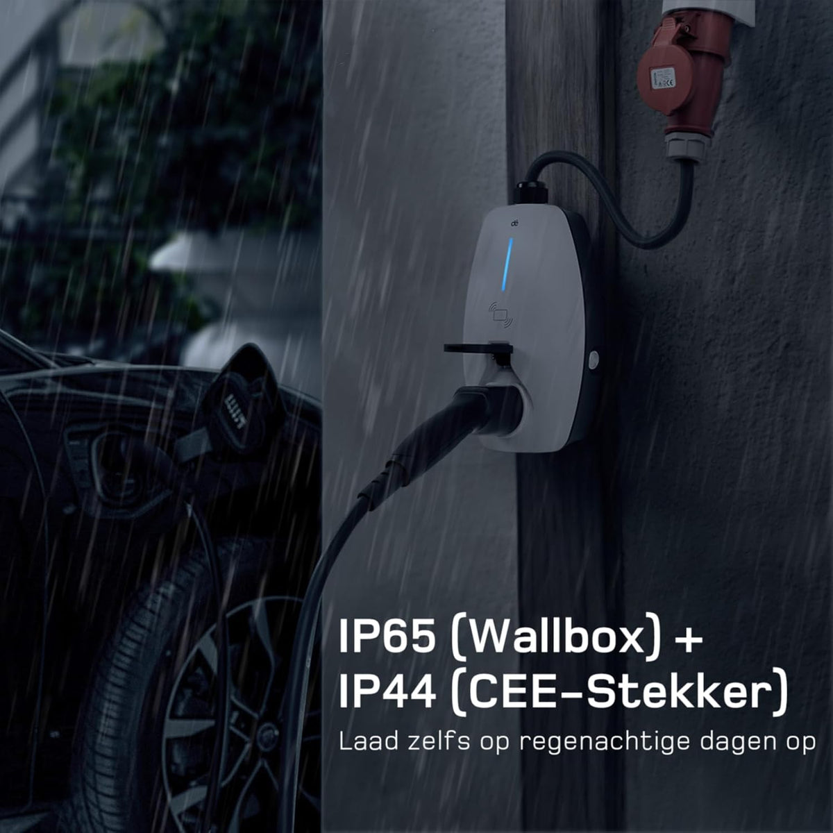 dé Mobiele Wallbox 11kW AC-lader 16A met CEE-stekker en type 2 stopcontact, 11kW laadstation met RFID-kaart voor ID.5, Model Y, Model 3, e-up, e-tron, Zoe en andere EV en PHEV