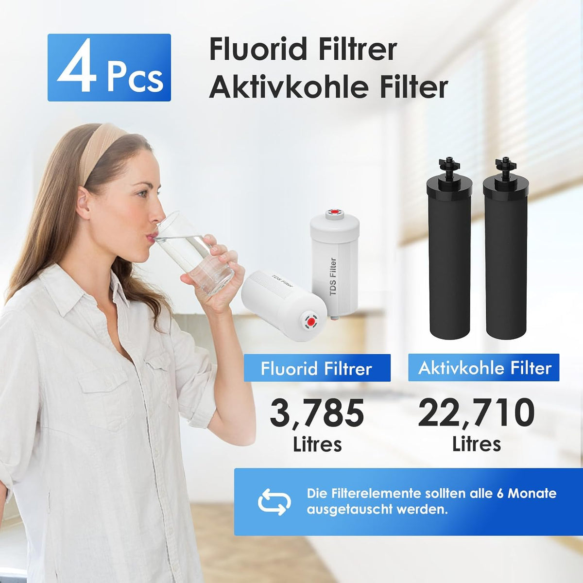 Zwaartekracht Waterfilter 11 Liter – Zwaartekrachtfilter – Waterzuiveraar – Drinkwaterfilter – Waterzuiveringssysteem – 6-Traps Filtratie – 304 Roestvrij Staal