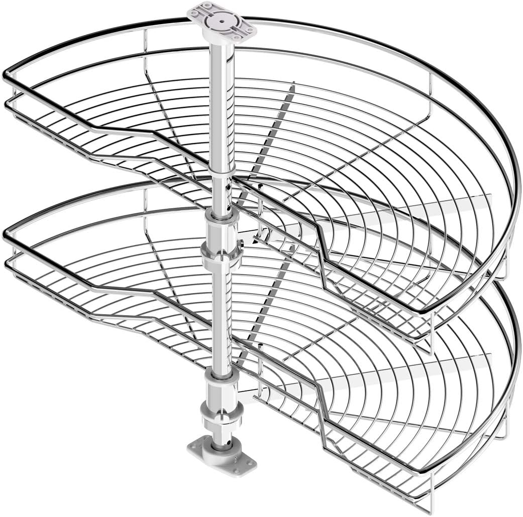 Menage Confort SEMICIRCULAR 180° hoekplank voor keuken, metaal, brede deur 500 mm/hoog product 630-730 mm