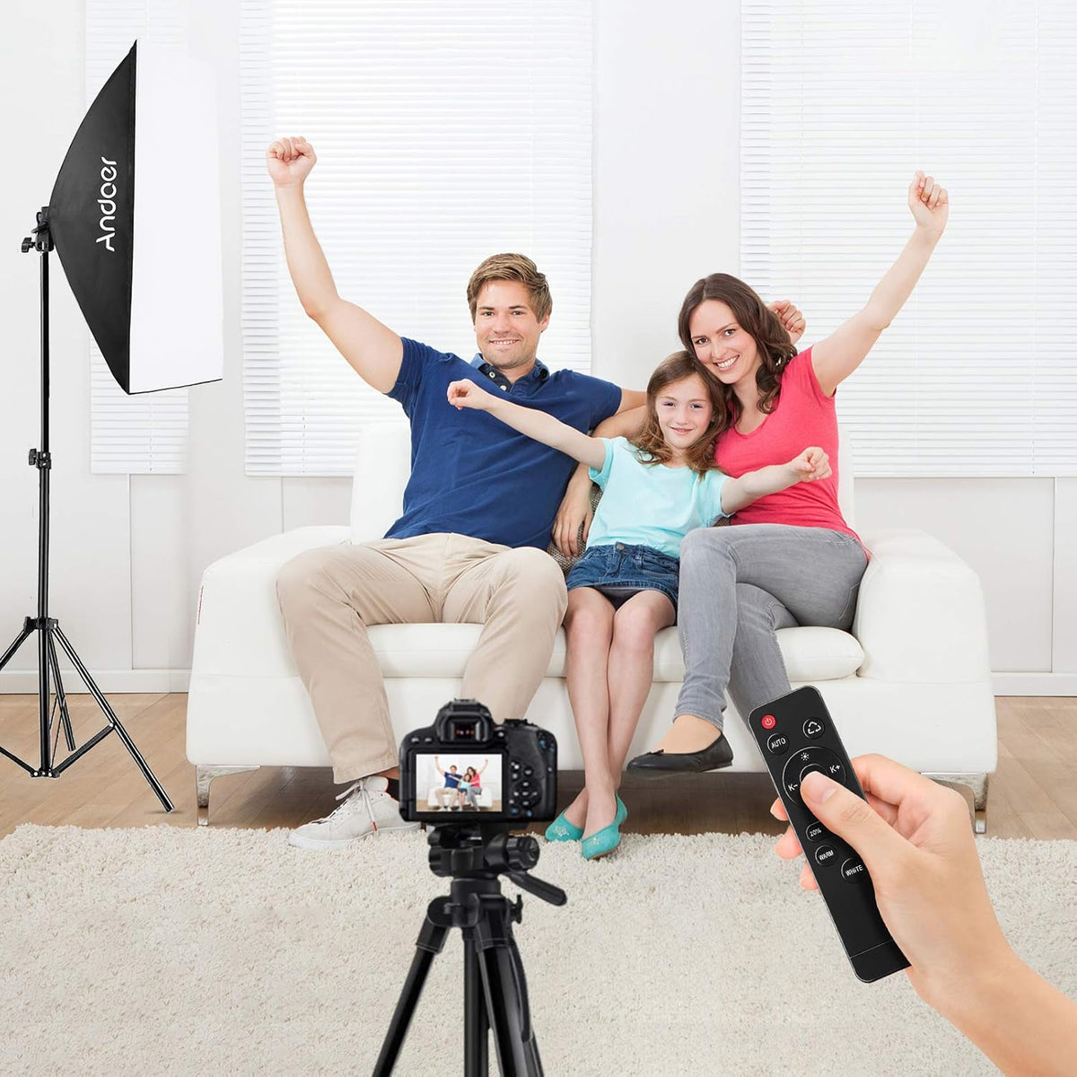 Softbox-verlichtingsset 3-delig – Fotostudio Kit – Fotolichtset – Studiolicht – Continu Licht – 85 W Dimbare Tweekleurige LED-lampen 2800K-5700K – 50 x 70 cm Softboxen met Afstandsbediening en Verstelbare Statieven