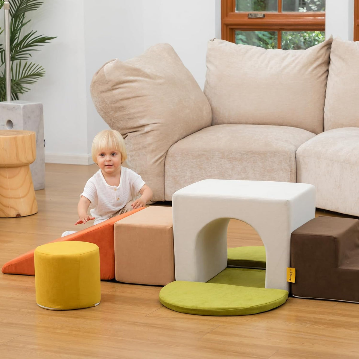 BanaSuper Kids Zachte Speelset, Schuimrubberen Klimblokken voor Kinderen, baby, Soft Climber, Indoor Hindernisbaan van Schuimrubber, voor Kleine Kinderen, Montessori-speelgoed
