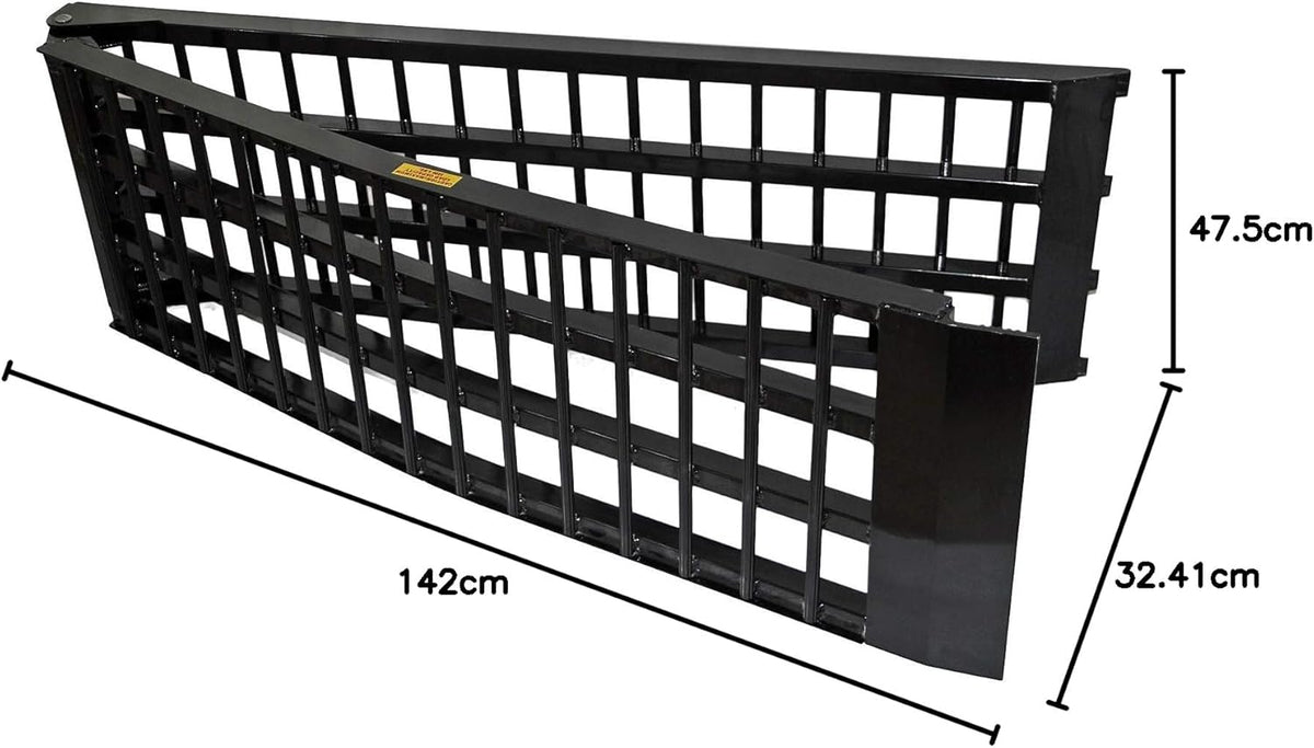 2x oprijplaten aluminium - 274 cm 680 kg - oprijplaat motoroprijplaat oprijsteun opvouwbaar