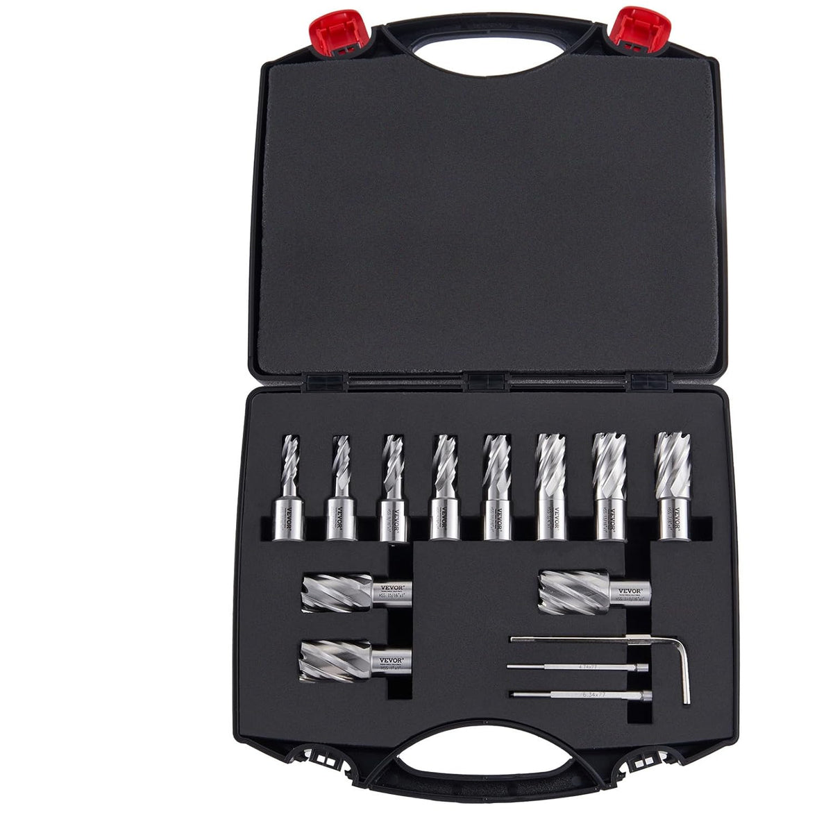 Ringfrezen Set – Ringboren – Kernfrezen – Metaalfrees – Weldon Frees – 11-Delige Set 11-27 mm – Hoogwaardig HSS Snelstaal