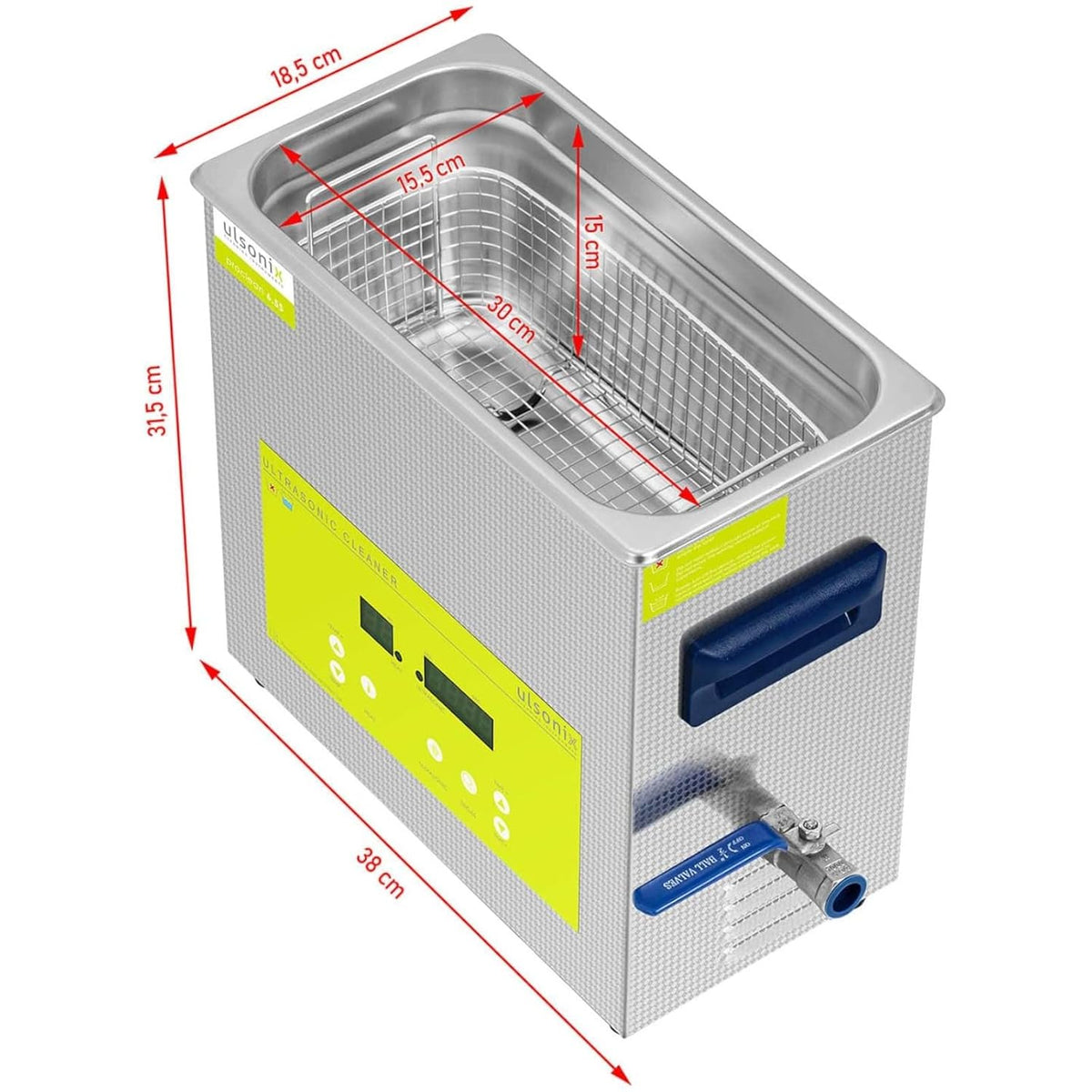 Ultrasoon Reinigingsapparaat – Ultrasone Reiniger – Ultrasoon Bad – Sieradenreiniger – Lab Reinigingsapparaat – 6,5L Inhoud – 180W Met Degasfunctie