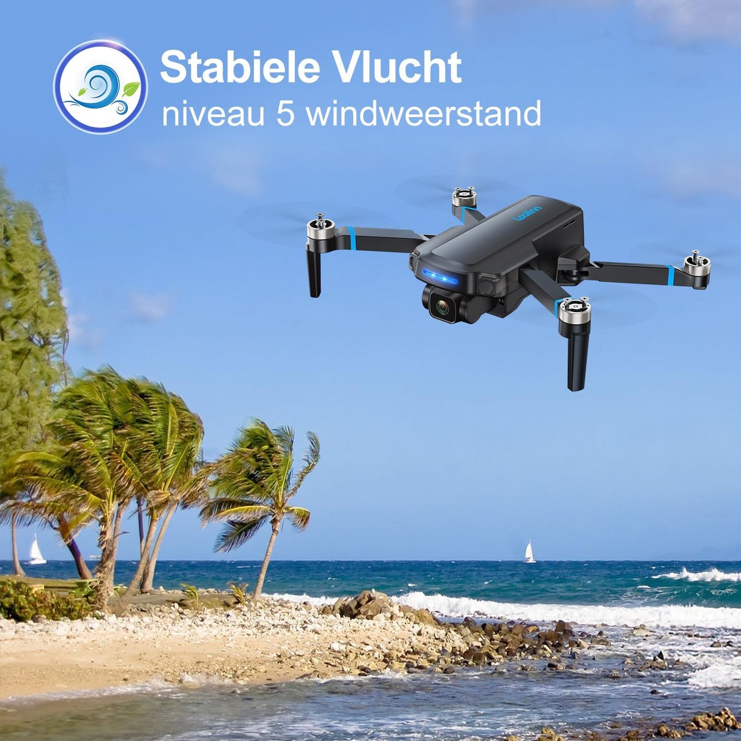 Loolinn | 4K Camera Drone voor Gevorderden Cadeau - Twee batterijen, 40 Minuten Vliegen, 4K UHD camera, ondersteuning voor Panorama's en Time-Lapse Fotografie, Onder 250g (Cadeau-idee)