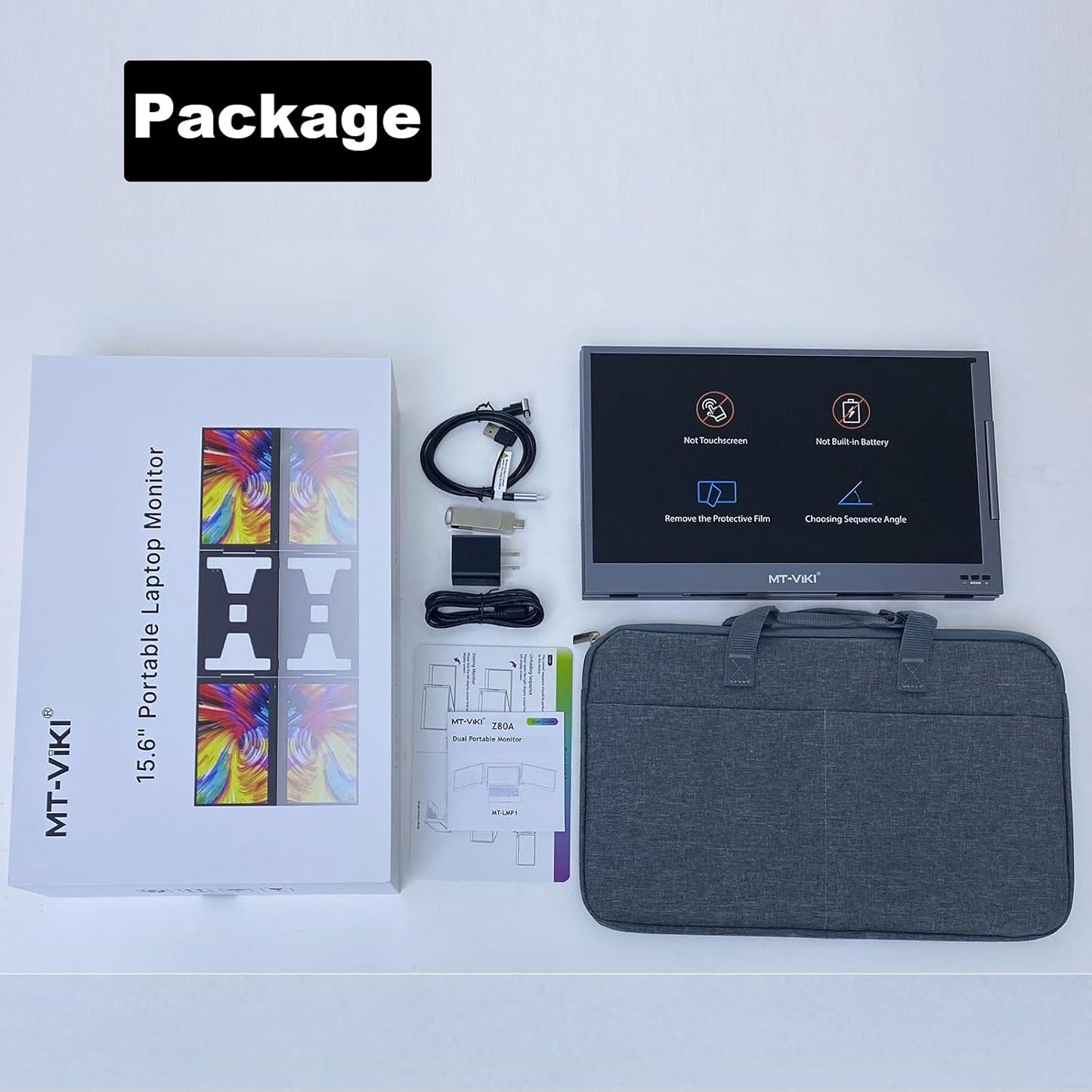 15,6 inch Laptop Schermverlenger – Draagbaar Extern Scherm – Monitor Extender – Portable Display – Tweede Scherm – FHD 1080P IPS Scherm – 360° Rotatie & Ultradun Aluminium Design