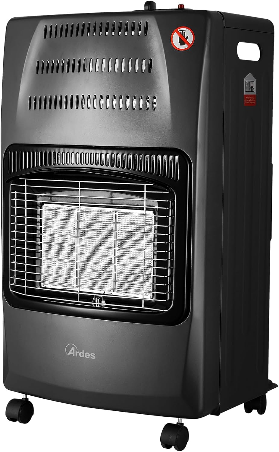 Infrarood warmtestraler op LPG – Gaskachel – Gasheater – Infraroodkachel – Gasverwarming – 3 Warmtestanden 1500/2800/4200 W – Inklapbaar en verrijdbaar met wielen
