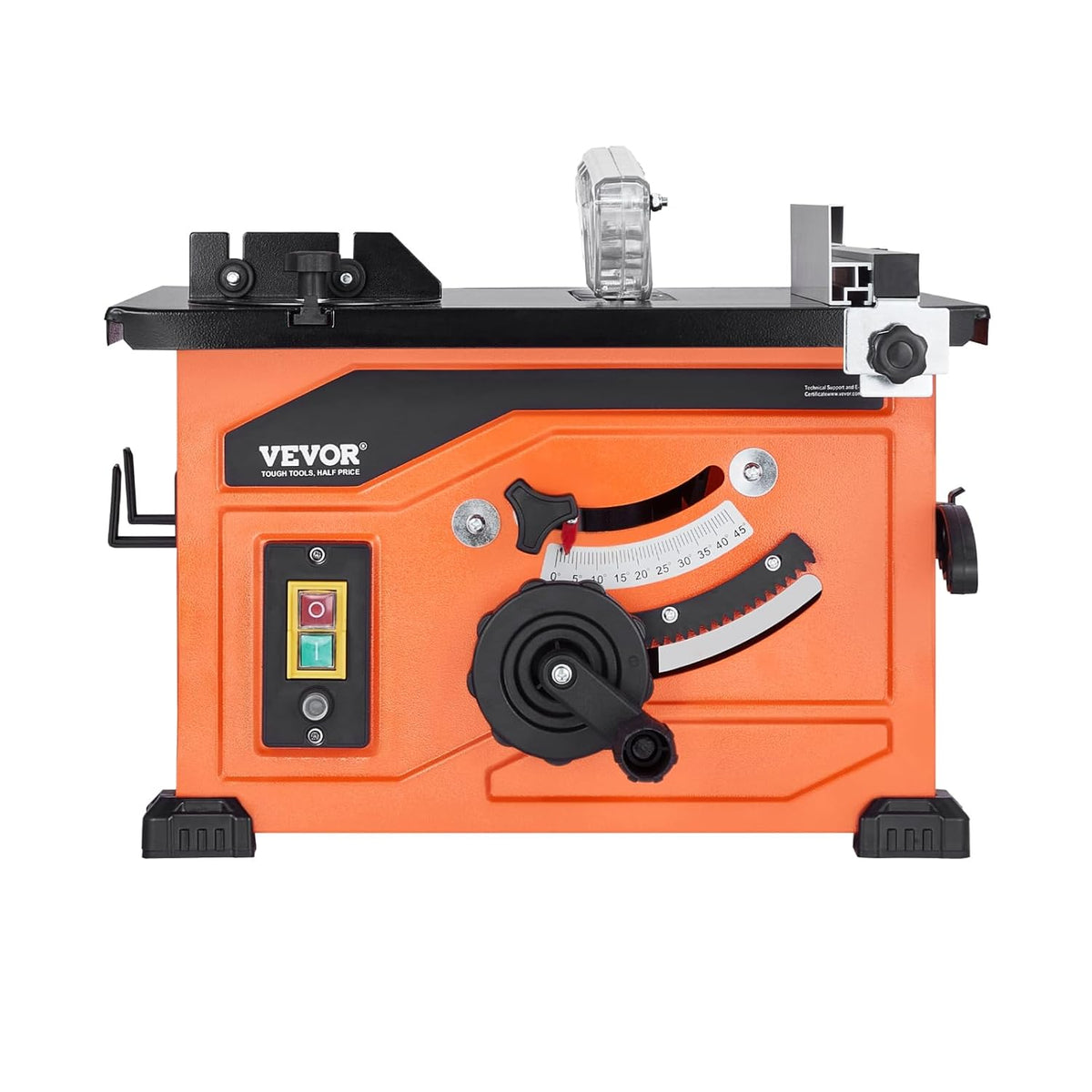 VEVOR Table Saw 210 mm Compact Portable 1200 W Maximum Cutting Power 225 mm 4800 rpm with 24 Teeth Carpentry Farm