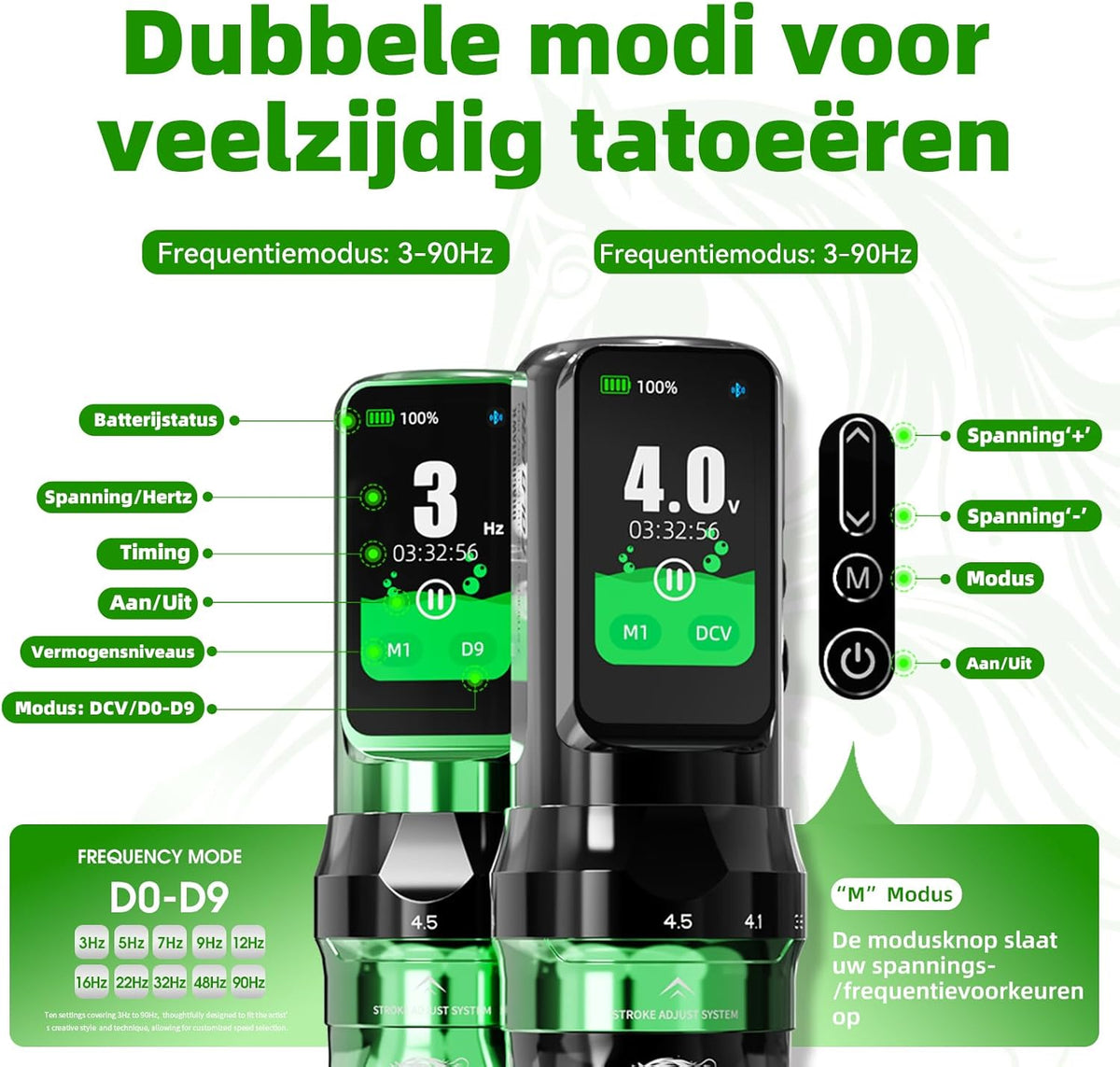 Draadloze Tattoo Pen – Tattoo Machine – Tattoo Gun – Rotary Tattoo Pen – Draagbare Tattoo Pen – Stil En Krachtig – Met 2 Oplaadbare Batterijen