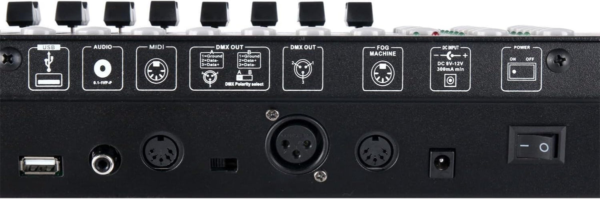 Showlite Master Pro 192-kanaals DMX-controller (voor professionele lichtsturing, USB-aansluiting voor gegevensopslag, max. 240 scènes geheugen, Midi-input: 5-polige standaardinterface)
