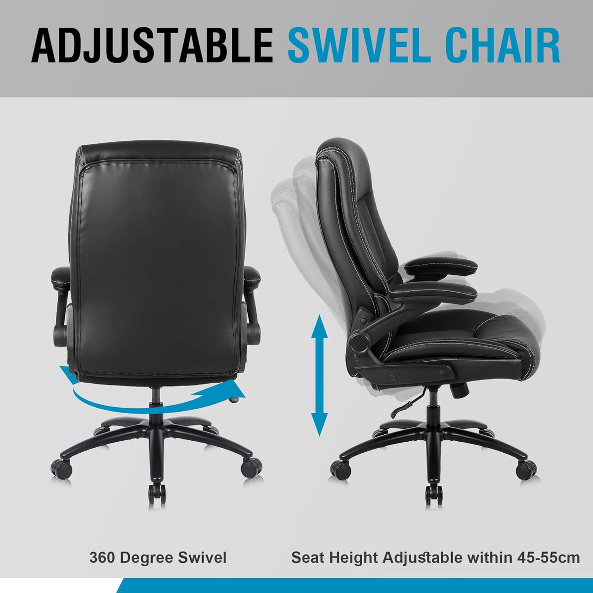 Youhauchair bureaustoel 200 kg voor zware mensen
