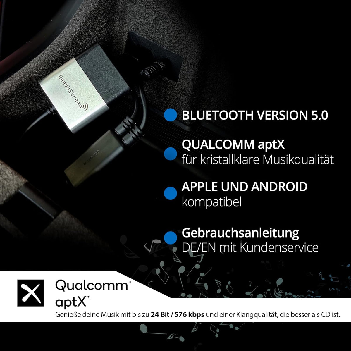 Compatibel met MINI 2e generatie, N4S300B-MI Bluetooth Audio Interface met titellijsten, geschikt voor iPhone en Android