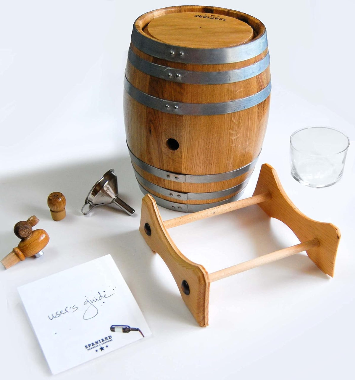 Spaniard Barrels & Coopers - Handgemaakt vat van Amerikaans eiken, 3 liter
