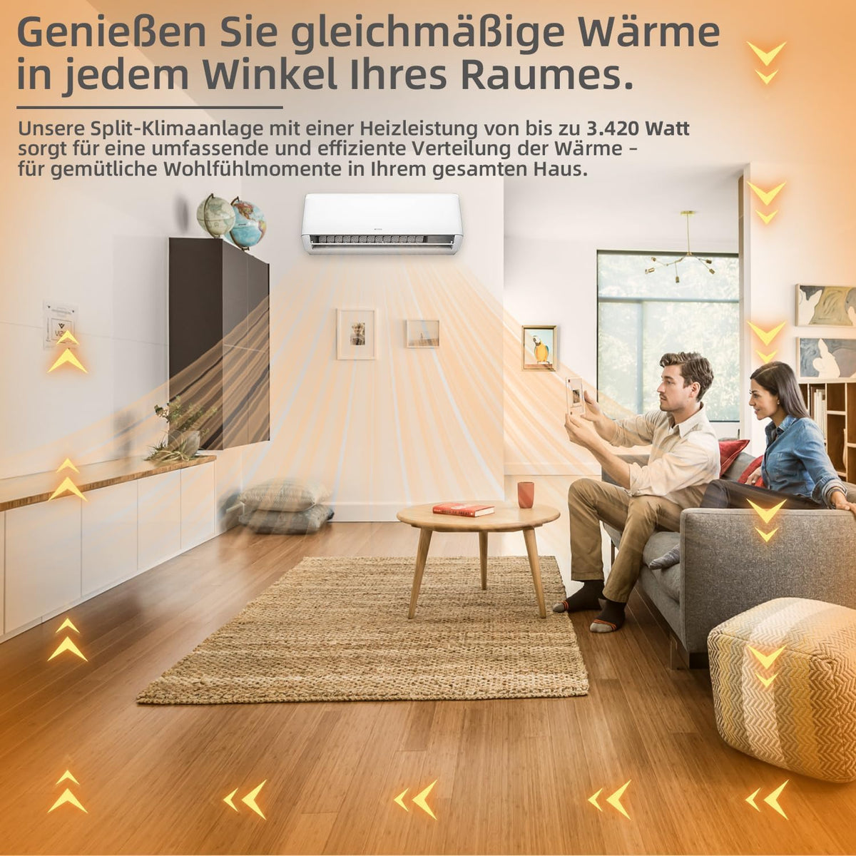 BE COOL Premium split-airconditioner T-PRO Series 12.000 BTU – slimme airconditioning voor je huis
