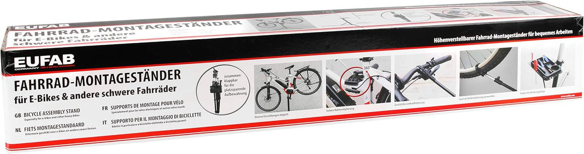 EUFAB 16421 Bicycle Mounting Stand for E-Bikes,Bicycle Stand,Bicycle Racks for E-Bikes,Black - QUORE