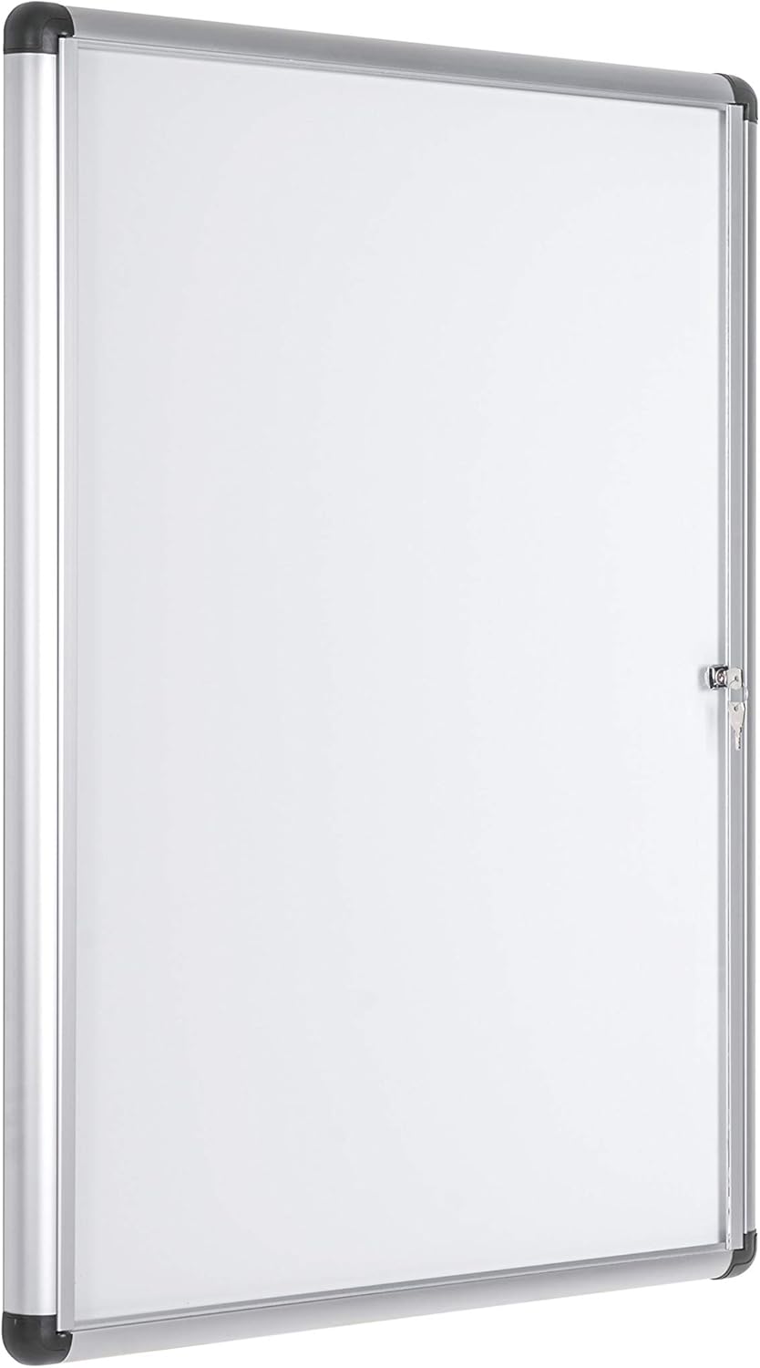 Bi-Office Enclore Extra Magnetische Vitrinekast, Geanodiseerd Aluminium Omlijsting, Verticaal 9xA4